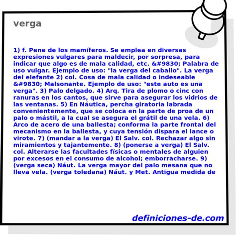 definition of verga|verga .